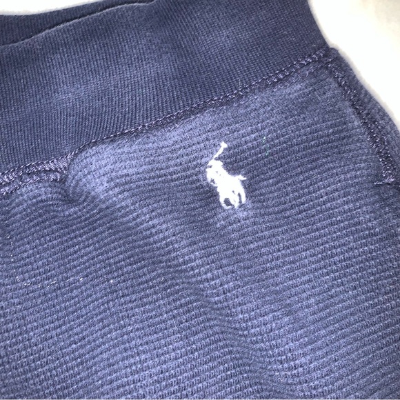 Polo Ralph Lauren navy blue waffle knit sleep pants loungewear size large pocket - Picture 10 of 11